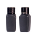 10ml matte black square essential oil glass bottle with screw lid